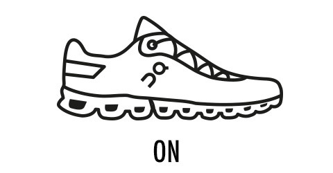 On shoe icon drawing